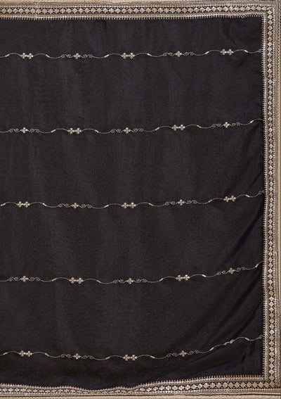 Beige Pearlwork Net Readymade Lehenga-koskii