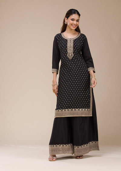 Beige Pearlwork Net Readymade Lehenga-koskii