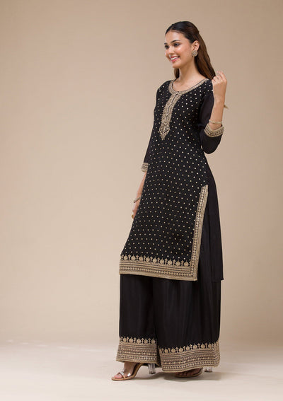 Beige Pearlwork Net Readymade Lehenga-koskii