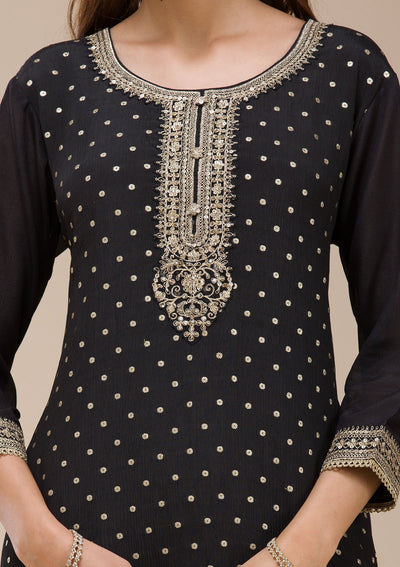 Beige Pearlwork Net Readymade Lehenga-koskii