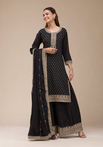 Beige Pearlwork Net Readymade Lehenga-koskii