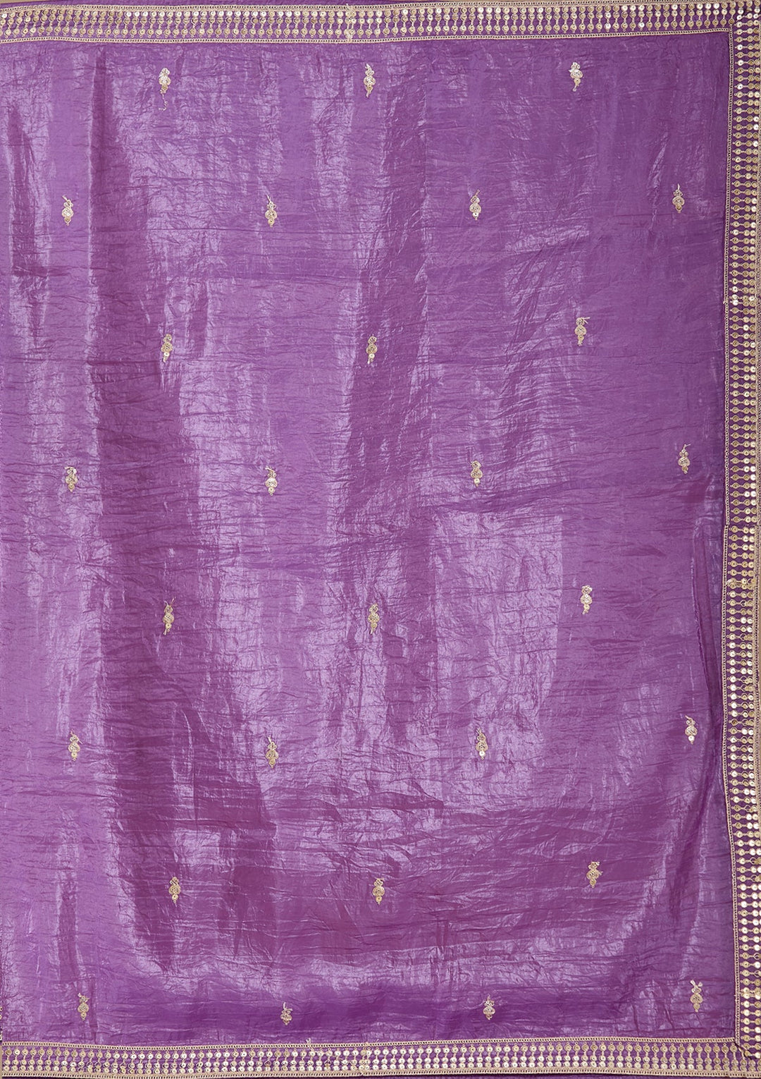 Purple Zariwork (Gold) Soft Raw Silk Readymade Salwar Suit