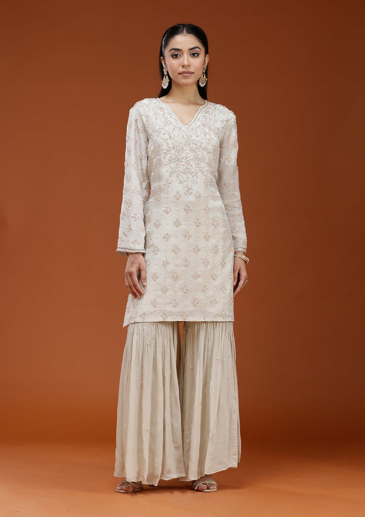 Pista Green Cutdana Tissue Readymade Salwar Suit_koskii