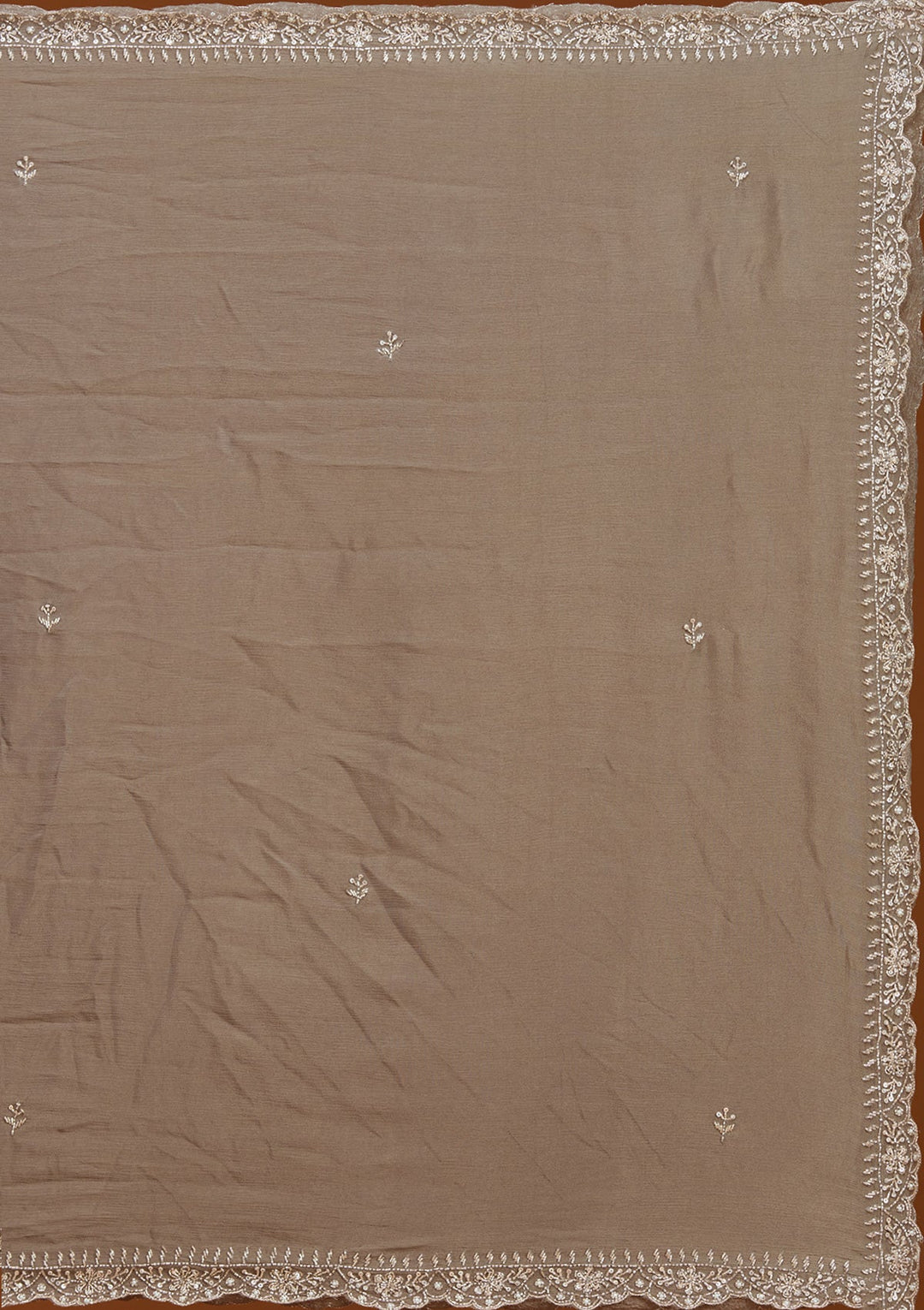 Dark Grey Sequins Soft Raw Silk Readymade Salwar Suit