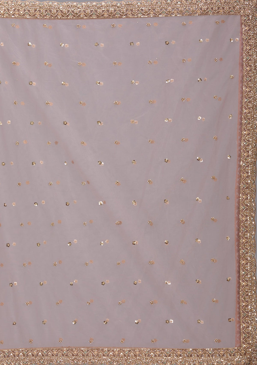 Onion Pink Sequins Net Readymade Salwar Suit