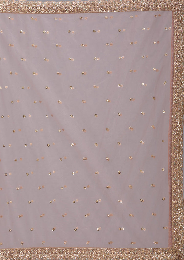 Onion Pink Sequins Net Readymade Salwar Suit