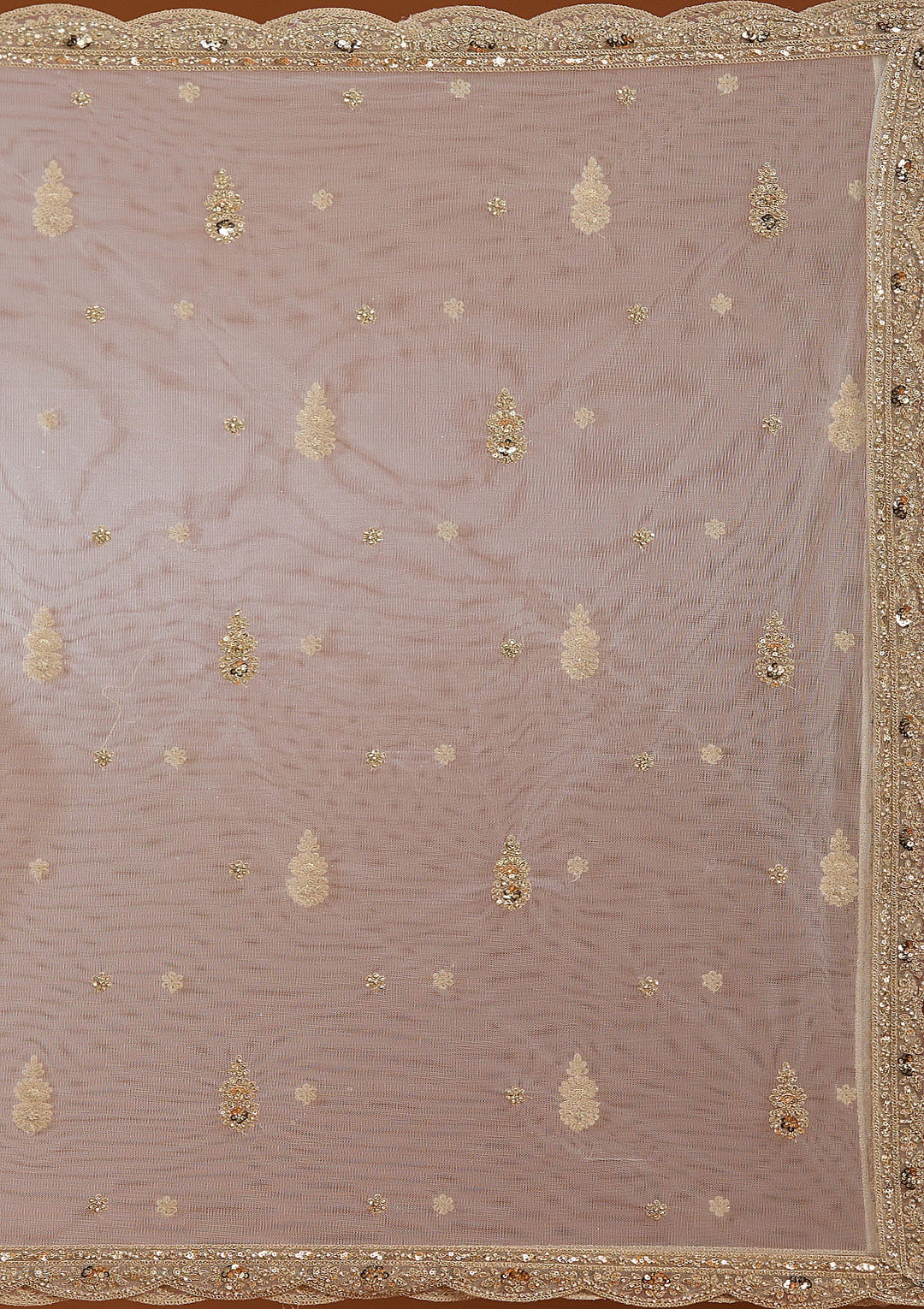 Off White Zariwork (Gold) Raw Silk Readymade Salwar Suit-Koskii