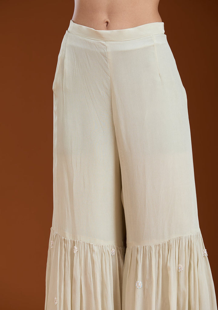 Pista Green Cutdana Tissue Readymade Salwar Suit