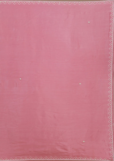 Pink Cutdana Crepe Readymade Salwar Suit_koskii