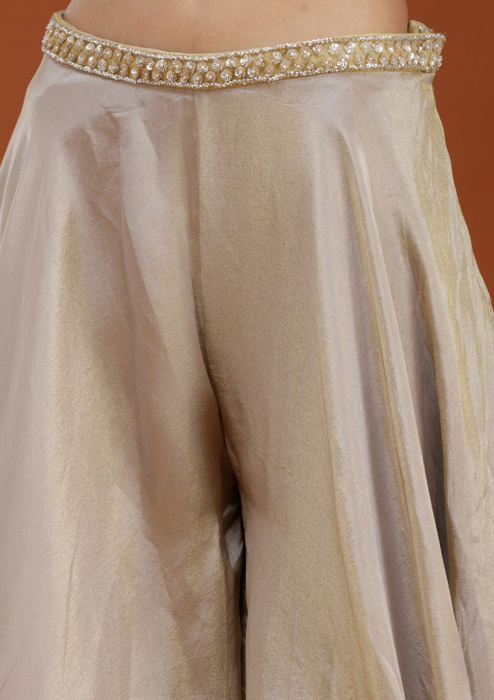 Yellow Cutdana Georgette Readymade Salwar Suit_koskii