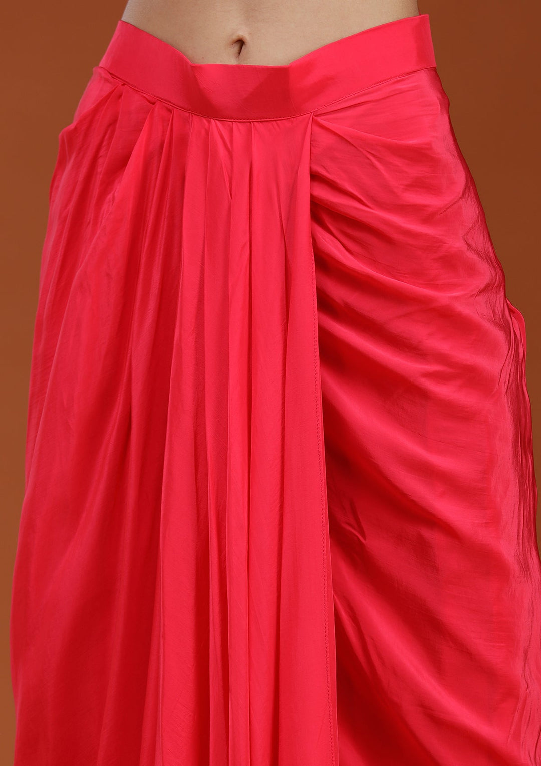 Pink Cording Satin Readymade Salwar Suit_koskii