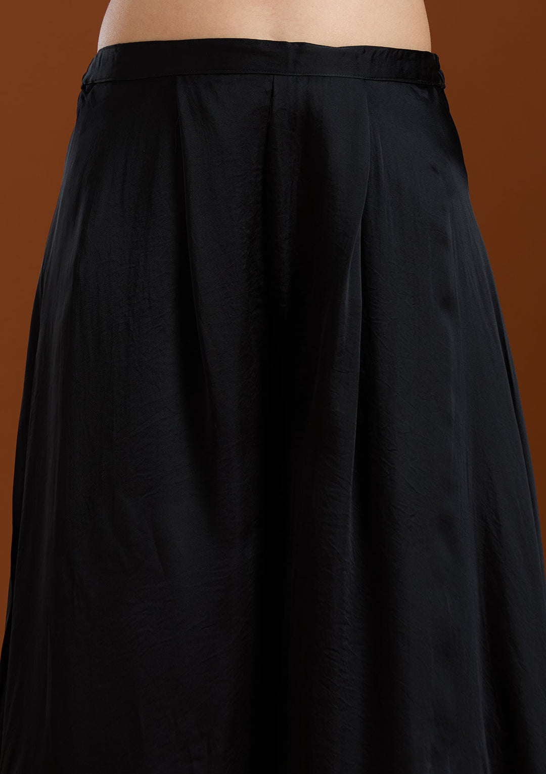 Black Cutdana Crepe Readymade Salwar Suit-Koskii