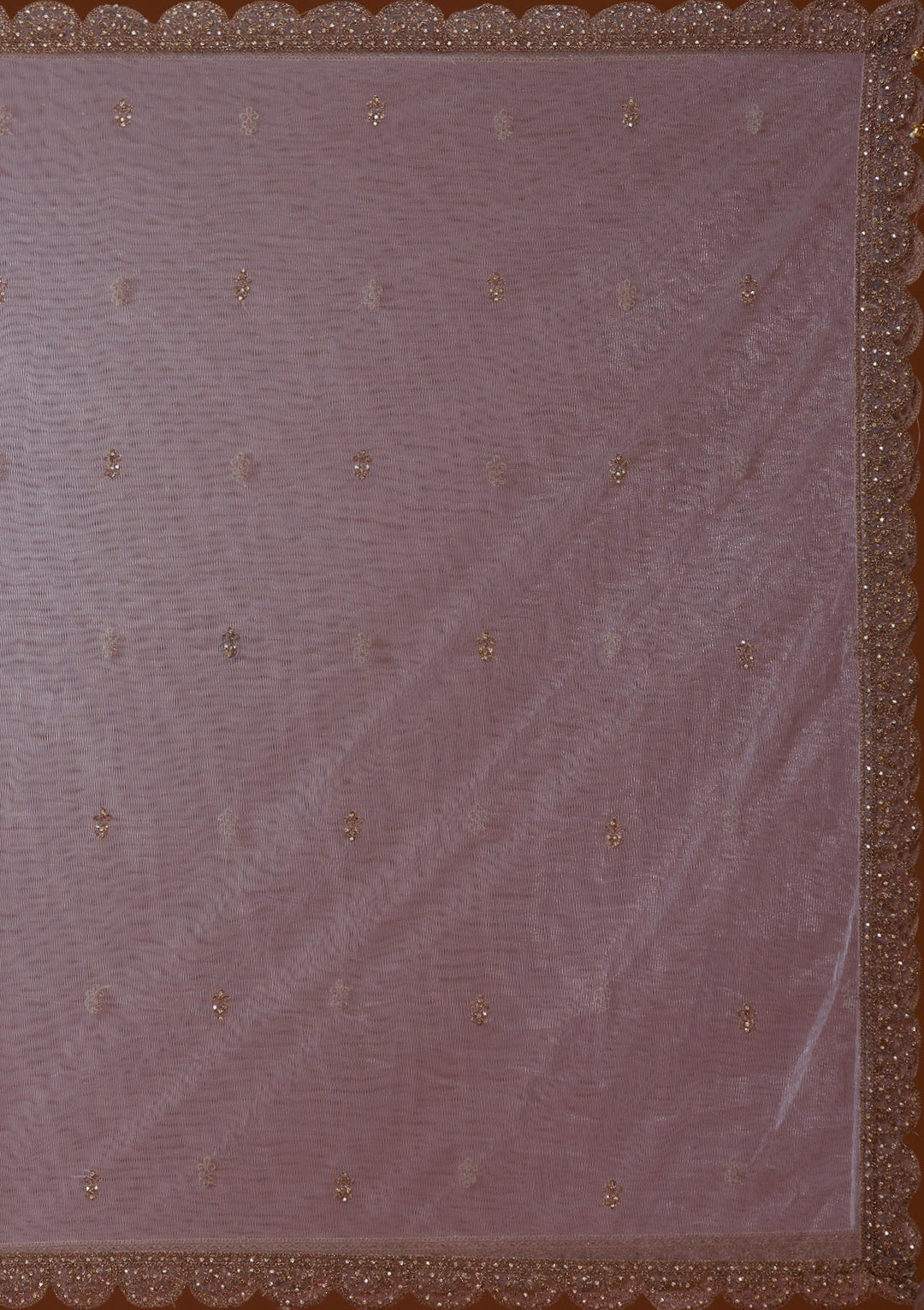 Lavender Stonework (Gold) Georgette Readymade Salwar Suit