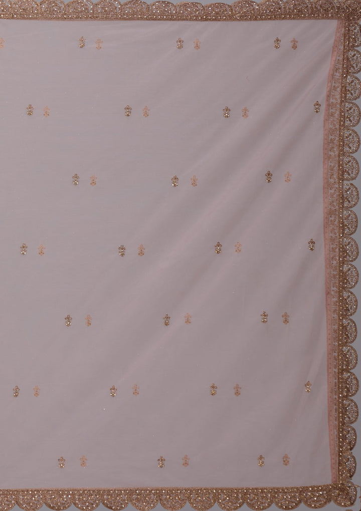 Pink Stonework (Gold) Georgette Readymade Salwar Suit