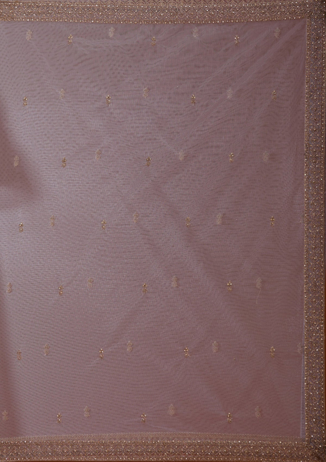 Lavender Stonework (Gold) Georgette Readymade Salwar Suit