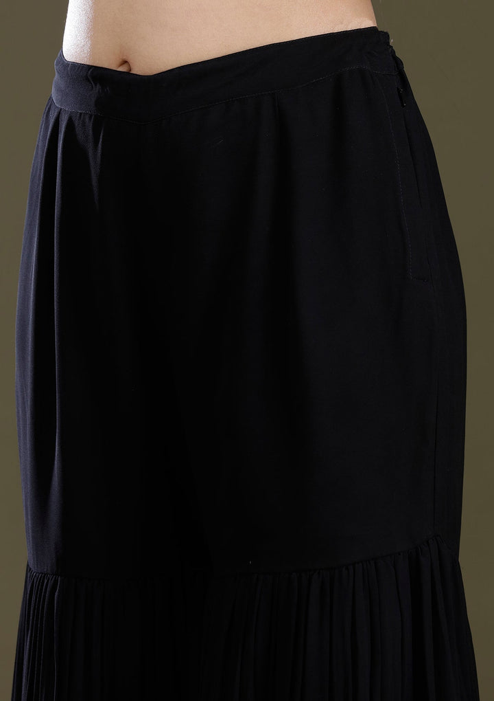 Black Sequins Tissue Readymade Salwar Suit