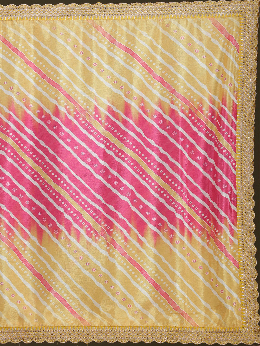 Yellow Sequins Soft Raw Silk Readymade Salwar Suit