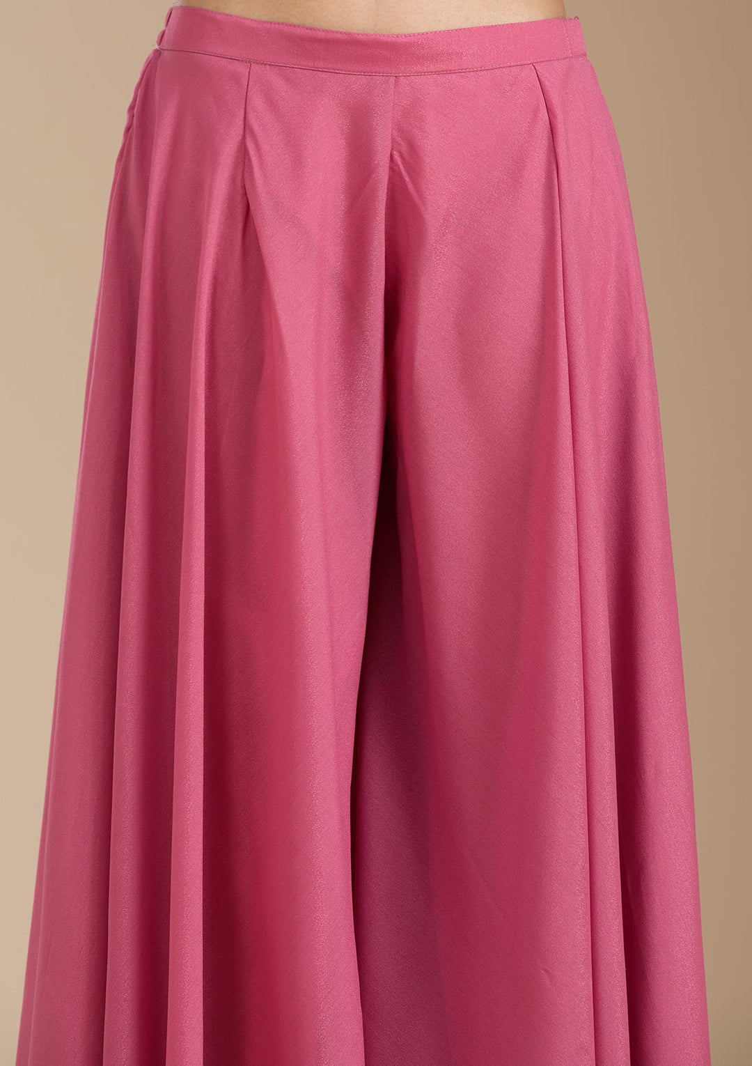 Pink Zariwork (Gold) Georgette Readymade Salwar Suit_koskii