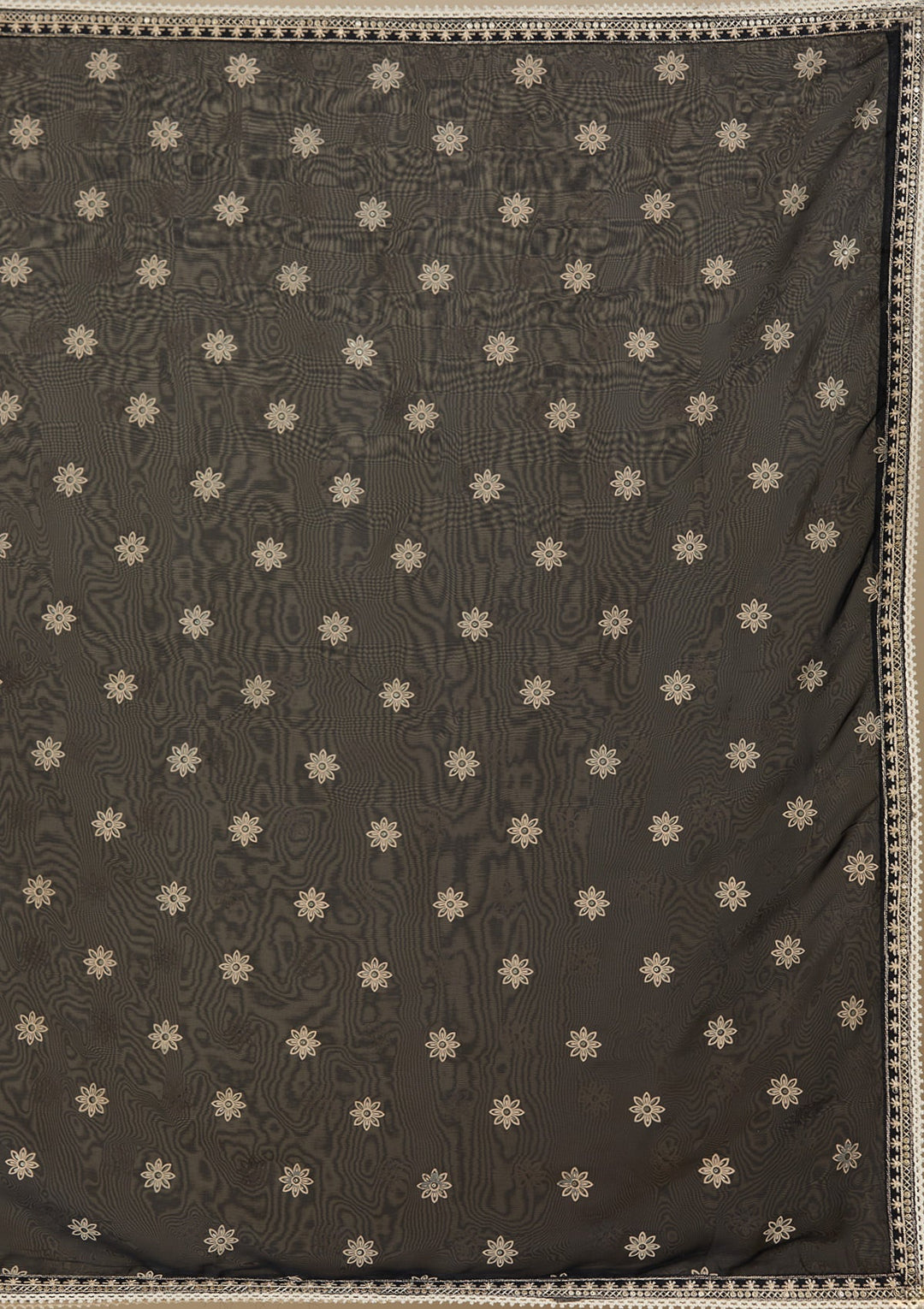 Black Zariwork (Gold) Organza Readymade Salwar Suit-Koskii