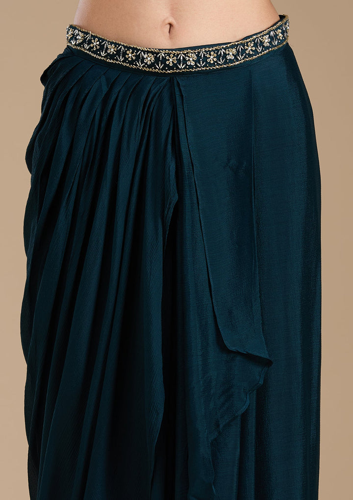 Navy Blue Cutdana Georgette Readymade Salwar Suit-koskii