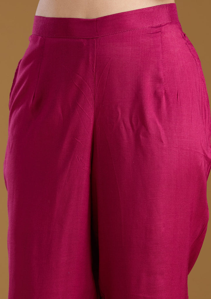 Wine Cording Satin Readymade Salwar Suit