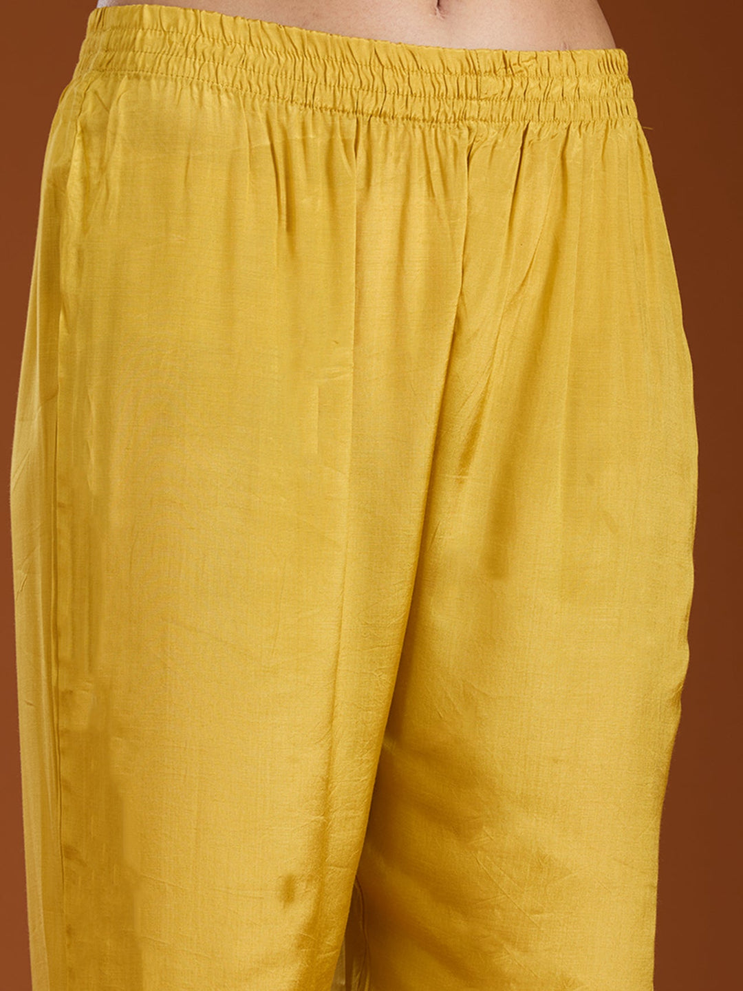 Mehandi Green Zariwork (Gold) Brocade Readymade Salwar Suit