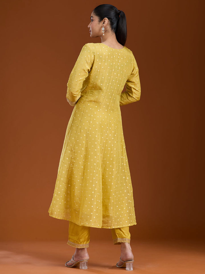 Mehandi Green Zariwork (Gold) Brocade Readymade Salwar Suit