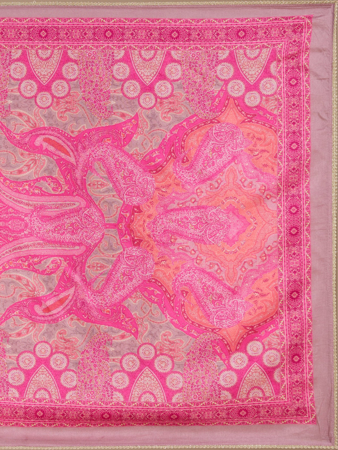 Mauve Threadwork Soft Raw Silk Readymade Salwar Suit