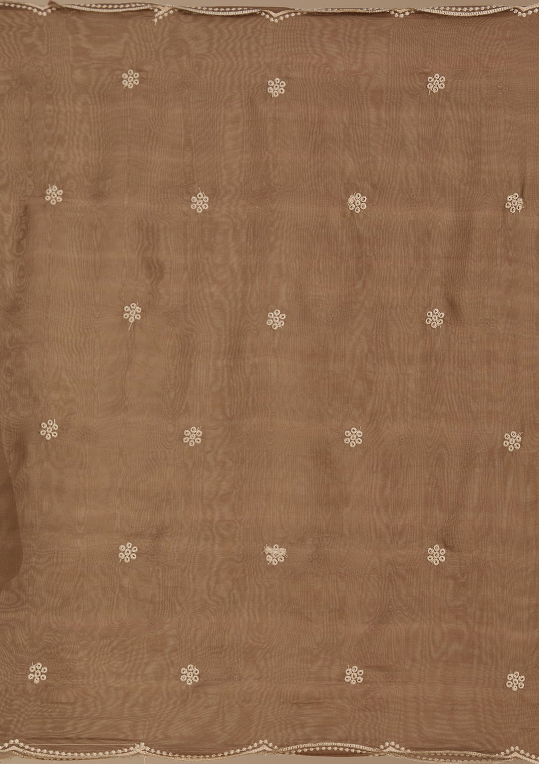 Beige Threadwork Chanderi Readymade Salwar Suit_koskii