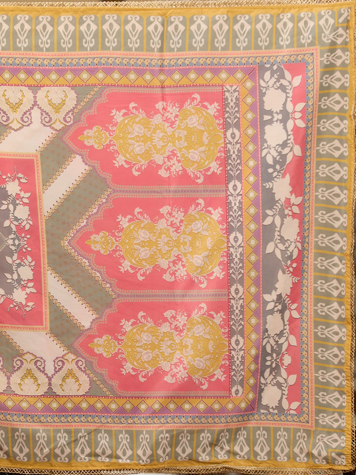 Pista Green Stonework Tissue Readymade Salwar Suit