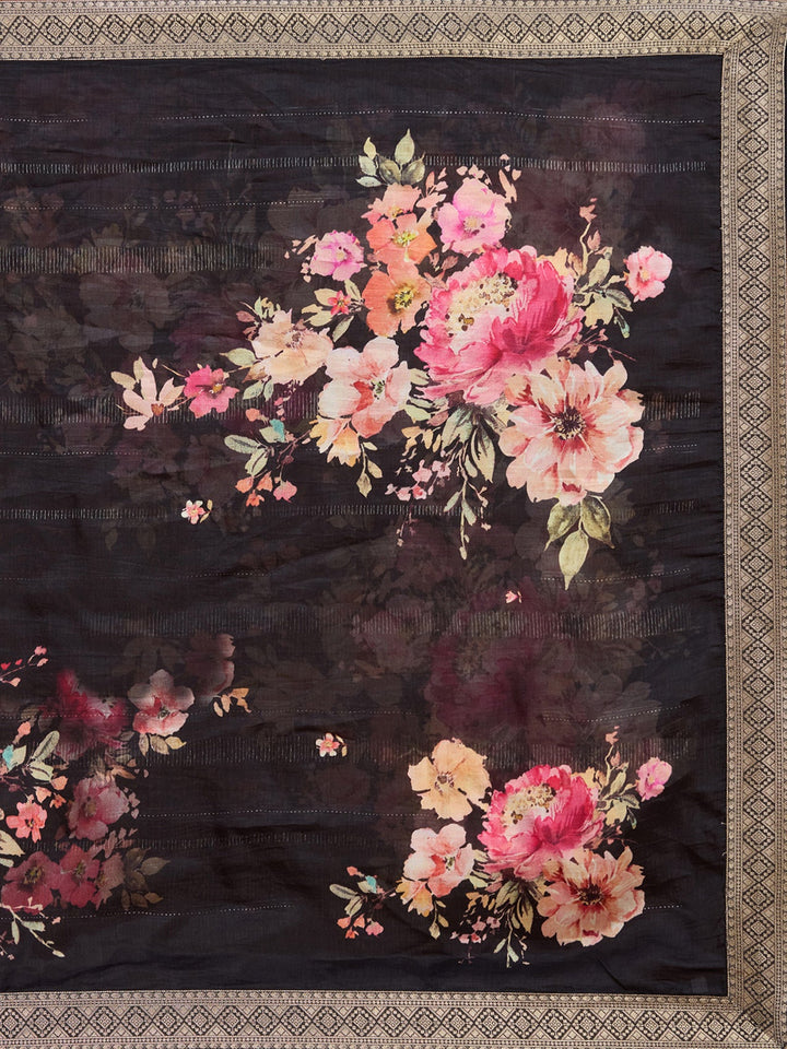 Black Sequins Dola Silk Readymade Salwar Suit