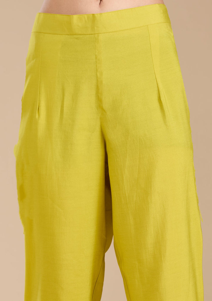 Mehandi Green Cording Banarasi Readymade Salwar Suit-koskii