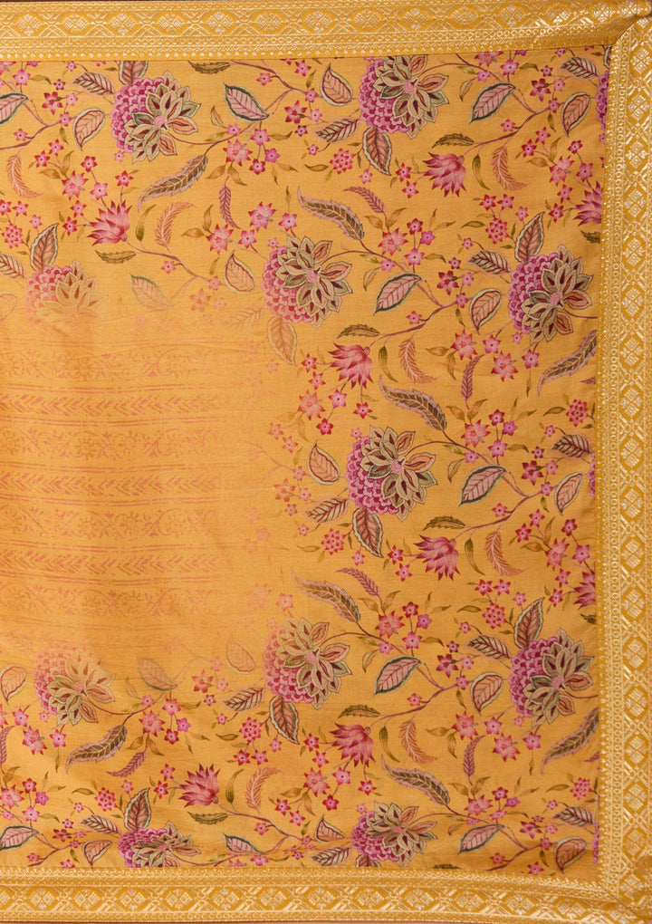 Mustard Sequins Soft Raw Silk Readymade Salwar Suit