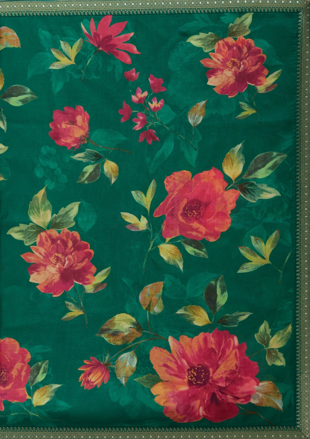 Bottle Green Sequins Soft Raw Silk Readymade Salwar Suit