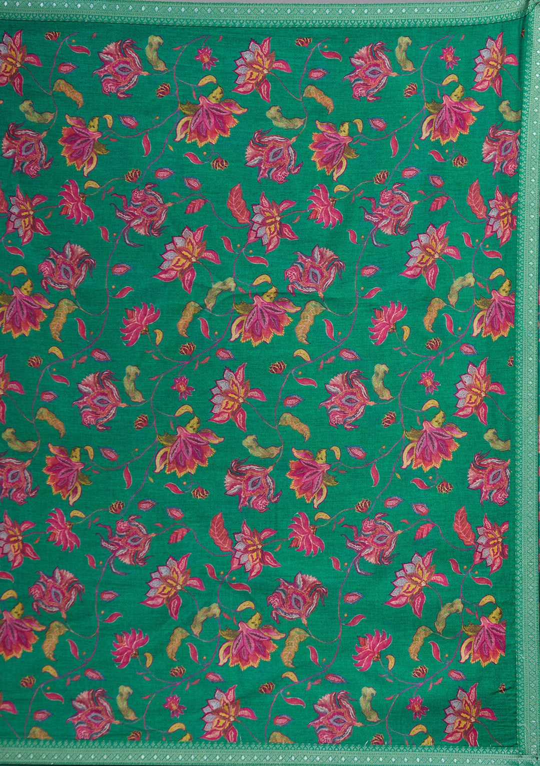 Rama Green Sequins Soft Raw Silk Readymade Salwar Suit