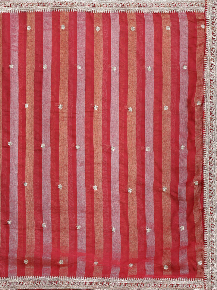 Gold Sequins Soft Raw Silk Readymade Salwar Suit