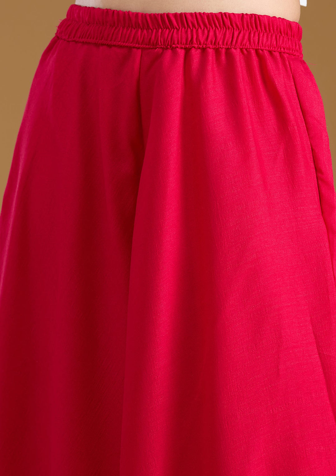 Rani Pink Stonework (Silver) Soft Raw Silk Readymade Salwar Suit