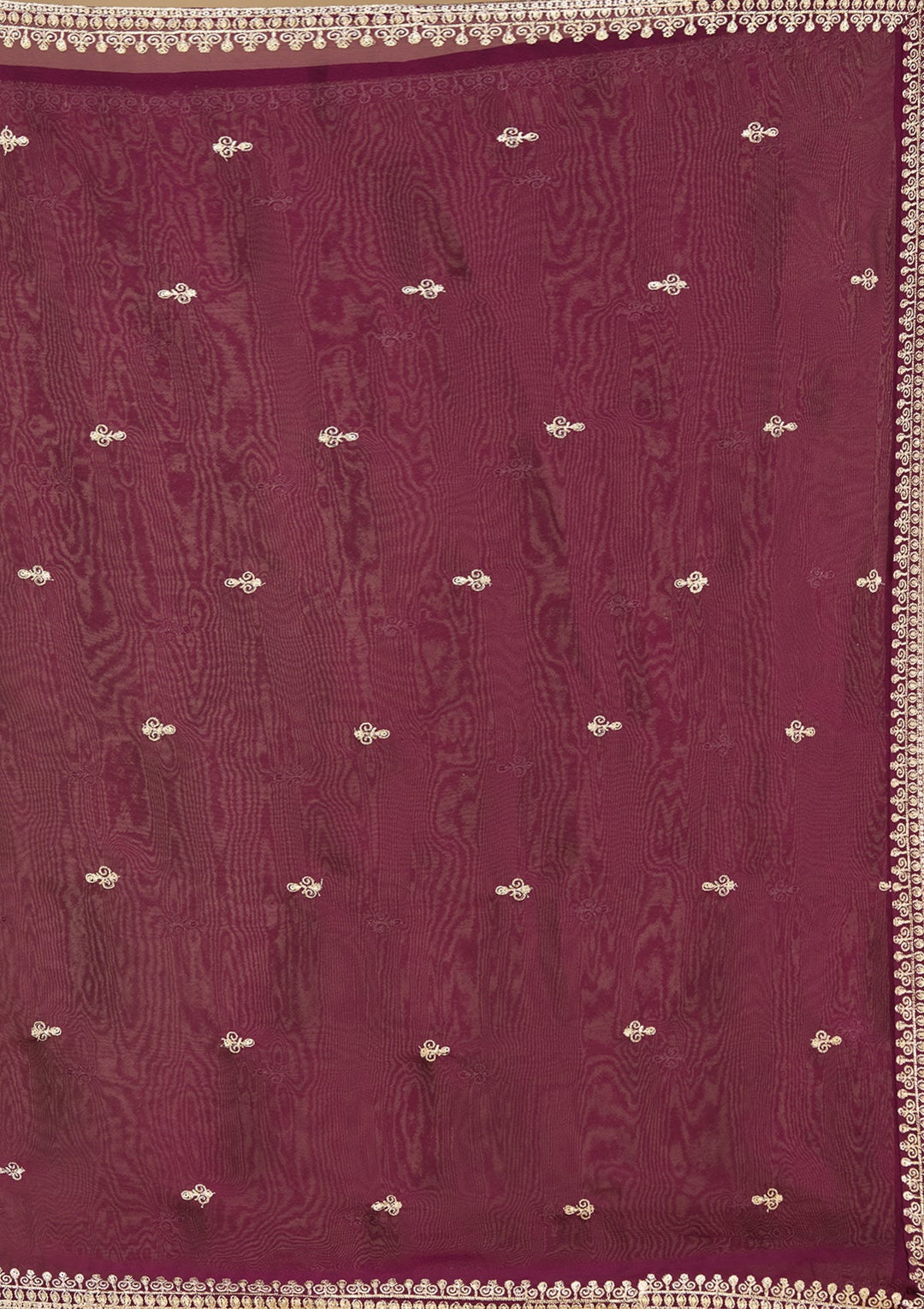 Purple Zariwork (Gold) Soft Raw Silk Readymade Salwar Suit