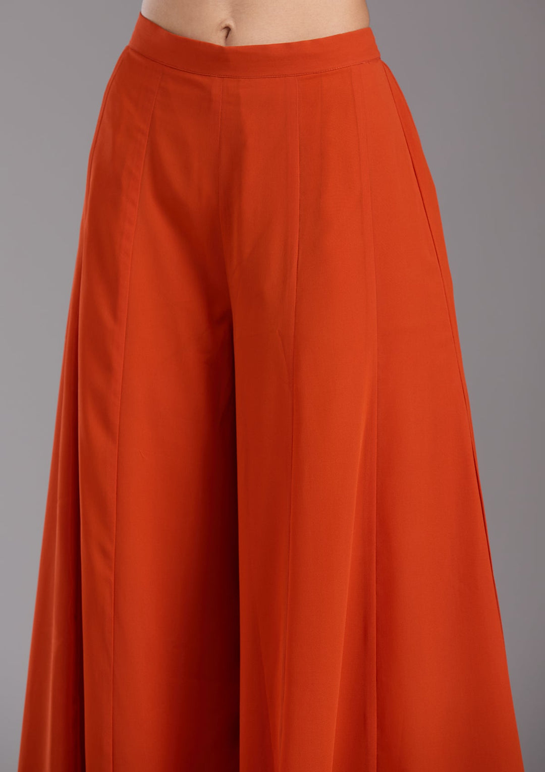 Orange Cutdana Georgette Readymade Salwar Suit