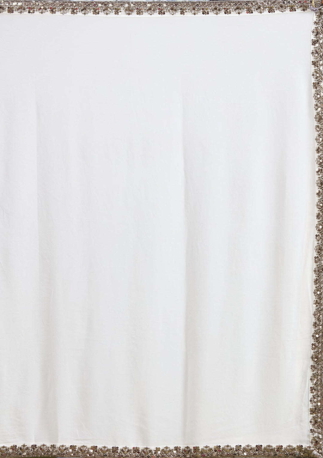 Off White Cutdana Georgette Readymade Salwar Suit