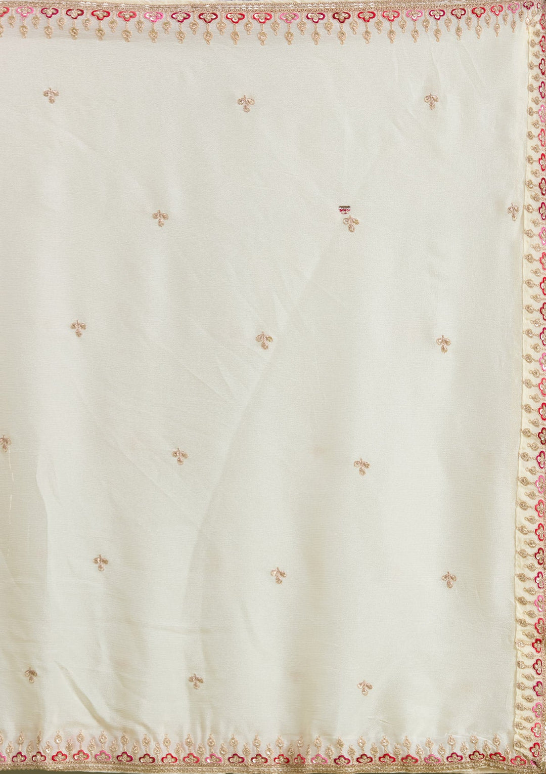 Off White Zariwork (Gold) Crepe Readymade Salwar Suit