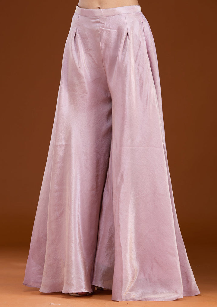 Lavender Cutdana Tissue Readymade Salwar Suit