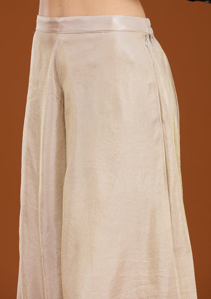 Light Lavender Cording Tissue Readymade Salwar Suit