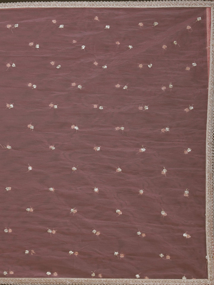 Onion Pink Zariwork (Gold) Tissue Readymade Salwar Suit