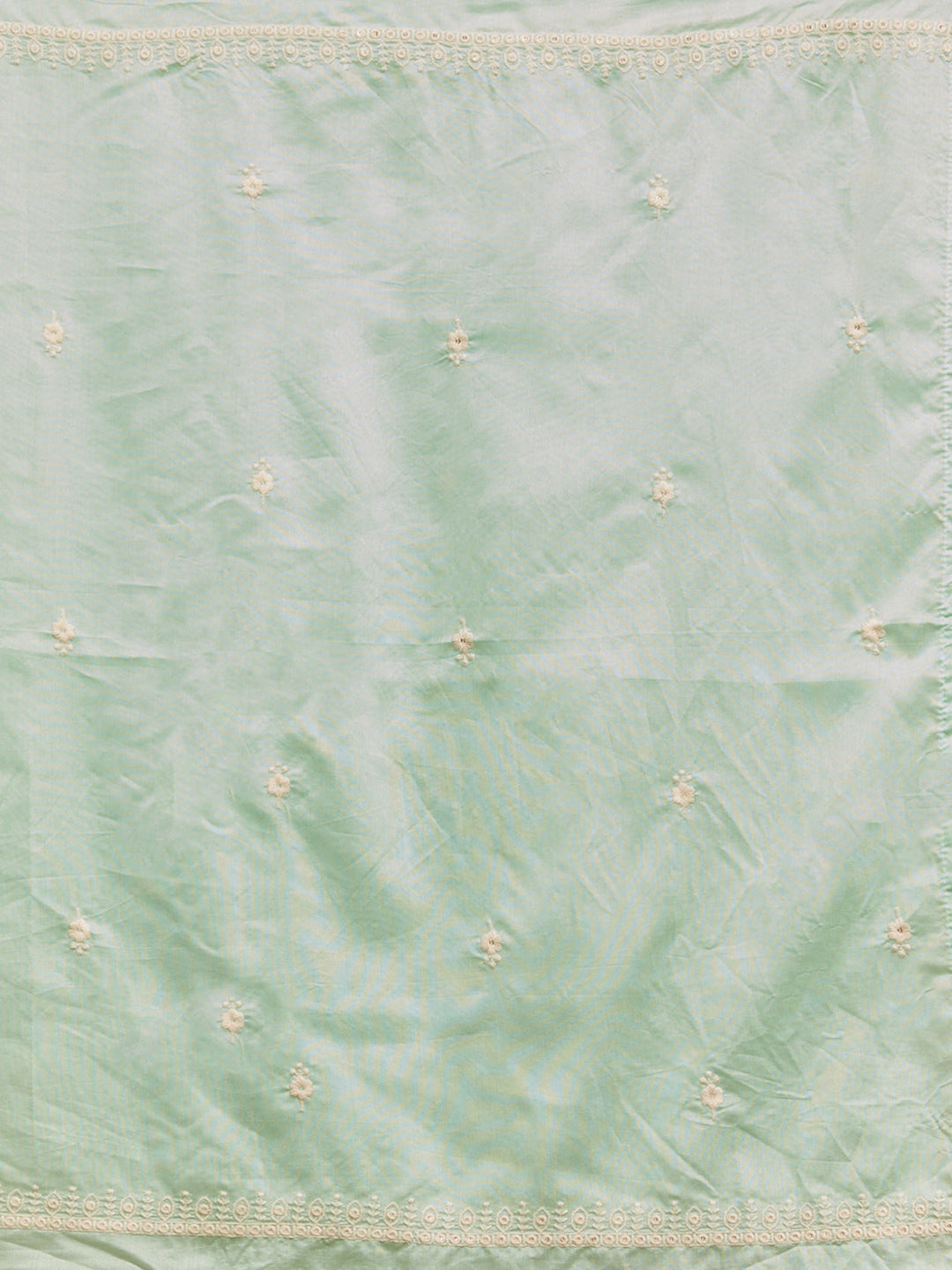 Blue Threadwork Chanderi Readymade Salwar Suit