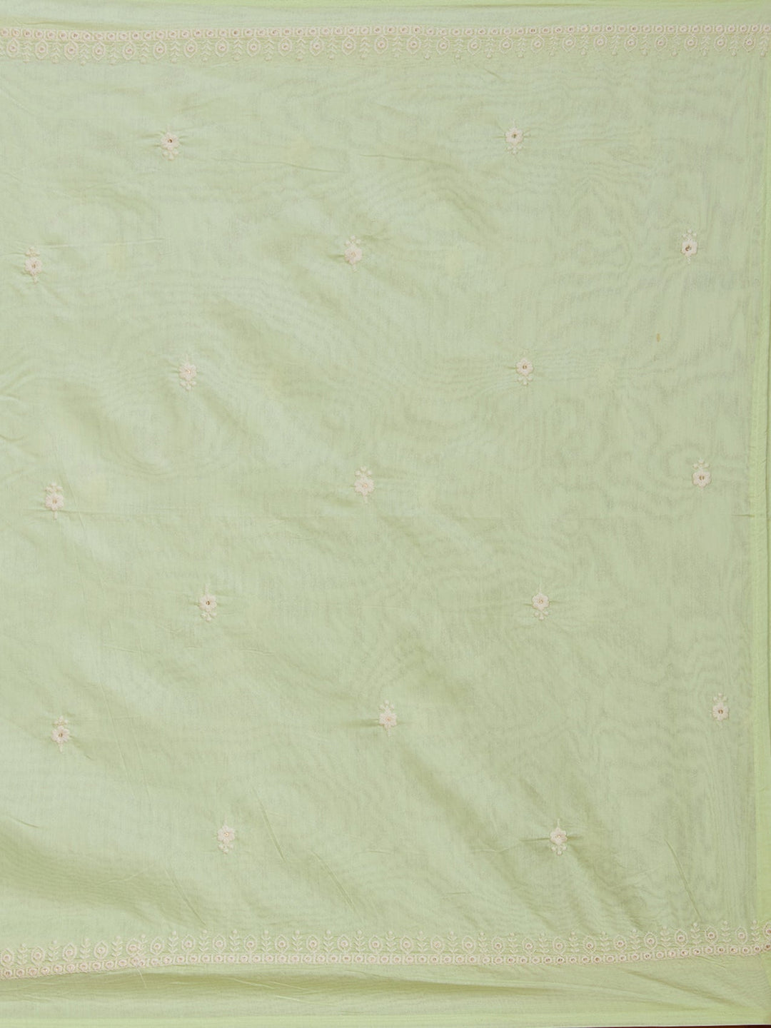 Pista Green Threadwork Chanderi Readymade Salwar Suit