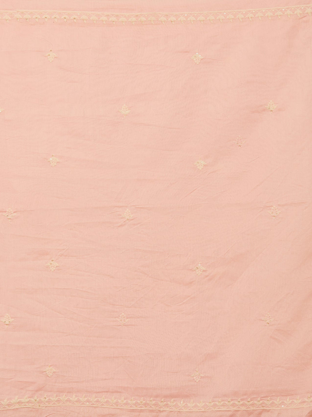 Peach Threadwork Chanderi Readymade Salwar Suit