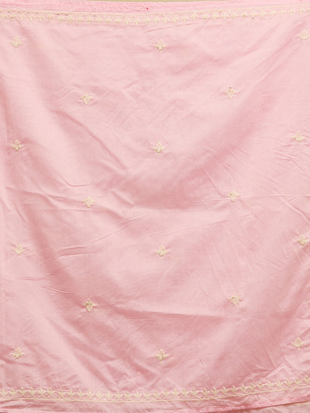 Pink Threadwork Chanderi Readymade Salwar Suit