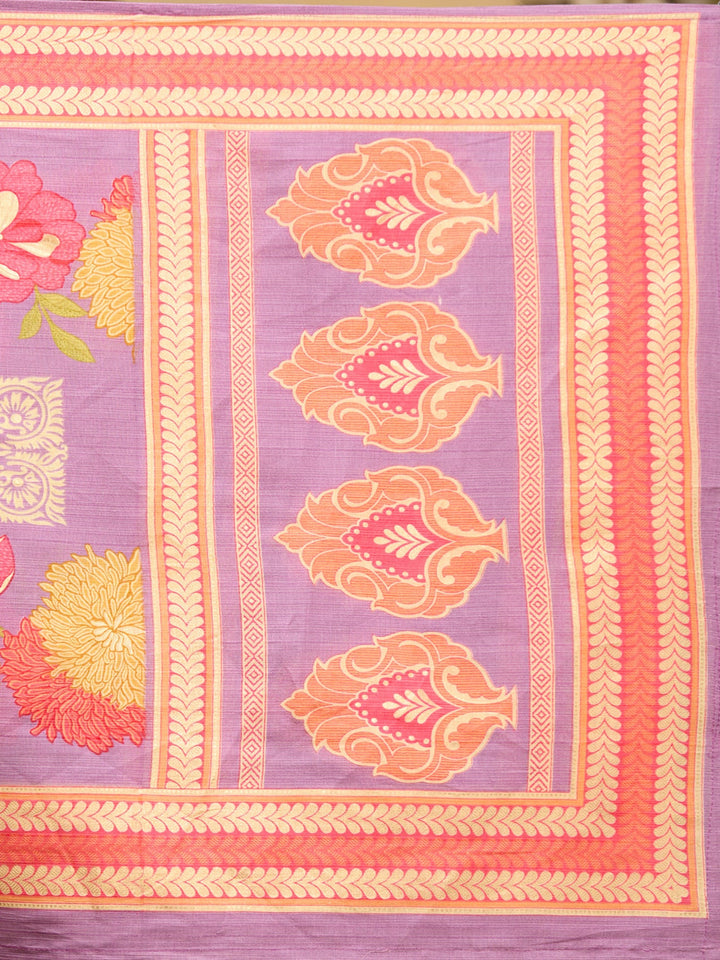 Purple Cording Soft Raw Silk Readymade Salwar Suit