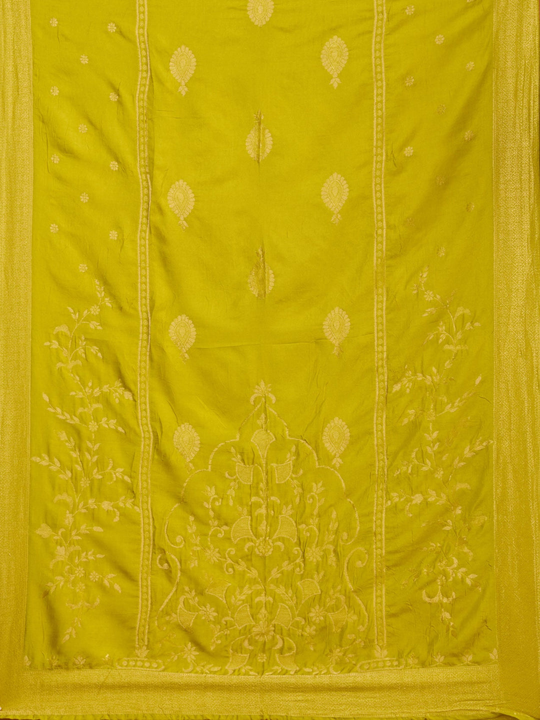 Mehandi Green Cording Chanderi Readymade Salwar Suit